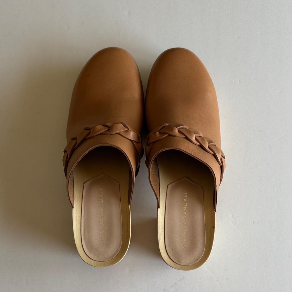 Loeffler Randall honey Lupa mid heel wood clogs women’s 10 - Picture 2 of 8